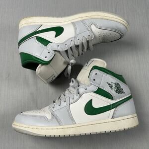 Nike Air Jordan 1 Mid Summit Green Mens Size 10.5 Basketball Sneakers DQ8426-142